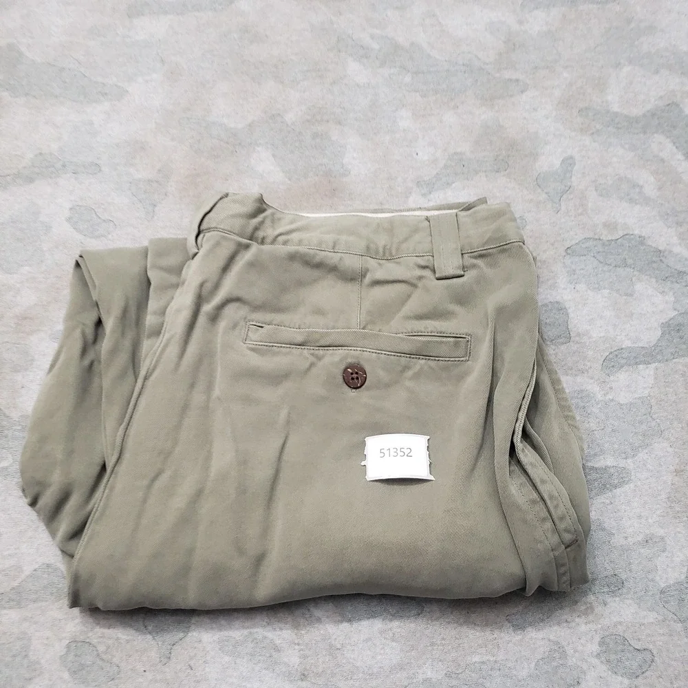 Tommy Bahama Pants Mens 38 Green Pleated 100% Silk Relaxed